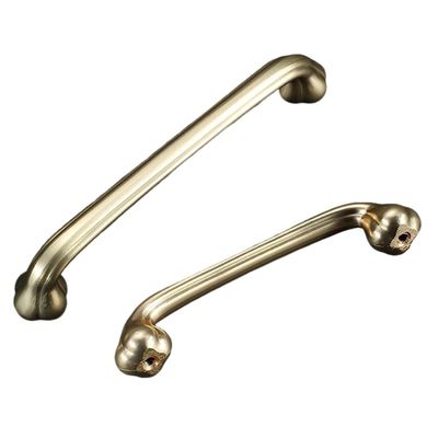 HAEUYA Gold Cabinet Handles, 2-Pack, Curved, 128 mm Hole Spacing