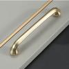 HAEUYA Gold Cabinet Handles, 2-Pack, Curved, 128 mm Hole Spacing view 2