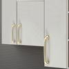 HAEUYA Gold Cabinet Handles, 2-Pack, Curved, 128 mm Hole Spacing view 4