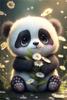 Lituor Ser Panda Paint by Numbers Kit, 30 x 40 cm Framed Canvas view 1