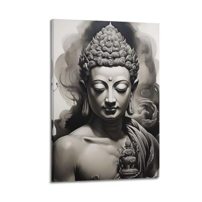 WZKTCL Buddhism Poster, Buddha Artwork, Decorative Canvas Wall Art, 50 x 75 cm