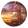 Lonely Bench Sunset-Printed Christmas Tree Skirt, 48 in, Thickened view 1