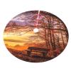 Lonely Bench Sunset-Printed Christmas Tree Skirt, 48 in, Thickened view 3
