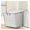 HKYBCF Blanket Storage Bags, 3-Pack, Gray Stripe, Zippered, 150L view 2