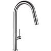 Pull-Down Kitchen Faucet with 360° Swivel, Brushed Nickel/Chrome/Black view 1