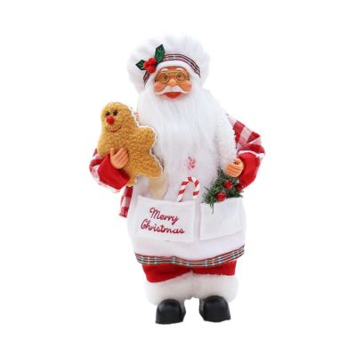 Folpus Mrs. Claus Christmas Chef Figure, Statue, Christmas Decor, Style D