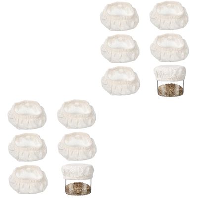 IMIKEYA 2 Sets of Cloth Covers for Sourdough Fermentation Jars and Bowls, 5 Pieces Each