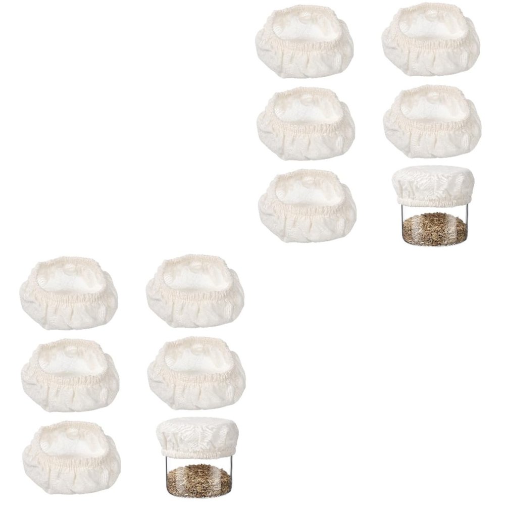 IMIKEYA 2 Sets of Cloth Covers for Sourdough Fermentation Jars and Bowls, 5 Pieces Each