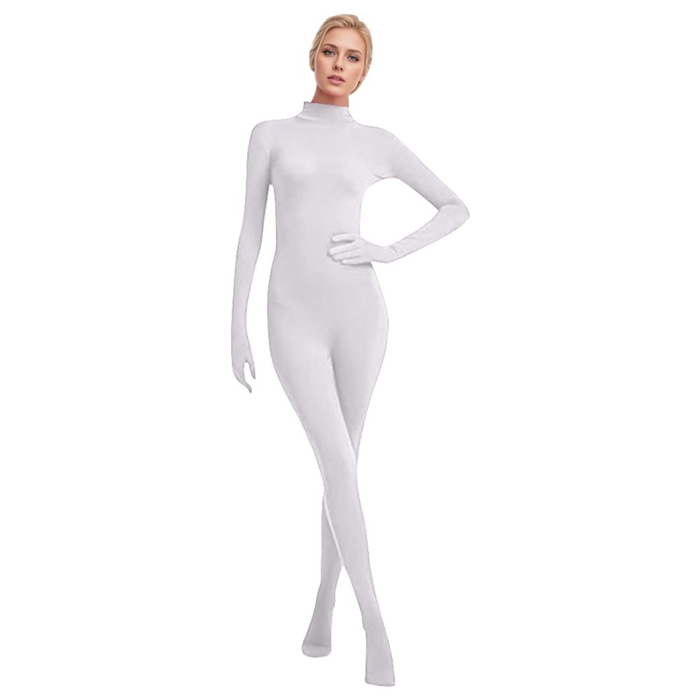 Foweknow Women's Full-Body Suit, Open-Face Zentai Cosplay Jumpsuit