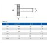 XIOKLM M3–M10 GB835 304 A2-70 Stainless Steel Knurled Flat-Head Thumb Screws, DIN653 (2 M6 x 10 mm) view 4