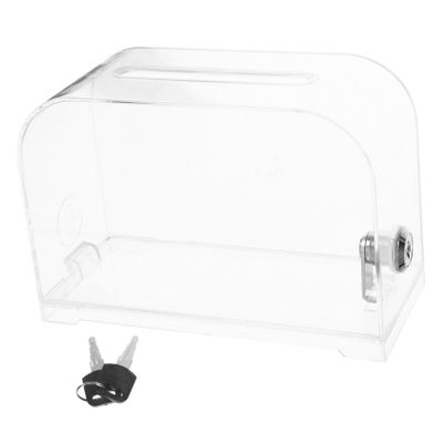 DIYEAH 2-Piece Transparent Donation Box with Lock and Keys