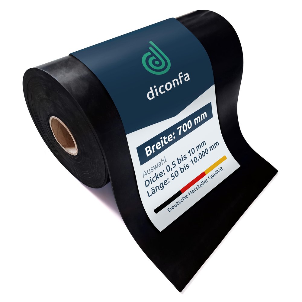 diconfa SBR Rubber Strip, 700 mm Wide, 2350 mm Long, 10 mm Thick