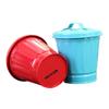 KOMBIUDA Small Iron Desktop Trash Can with Lid view 1