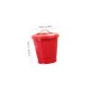 KOMBIUDA Small Iron Desktop Trash Can with Lid view 3