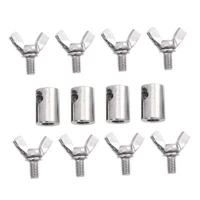 Wire Rope Clamps, 4-Piece, Stainless Steel, Silver