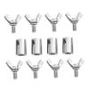 Wire Rope Clamps, 4-Piece, Stainless Steel, Silver view 1