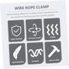 Wire Rope Clamps, 4-Piece, Stainless Steel, Silver view 3