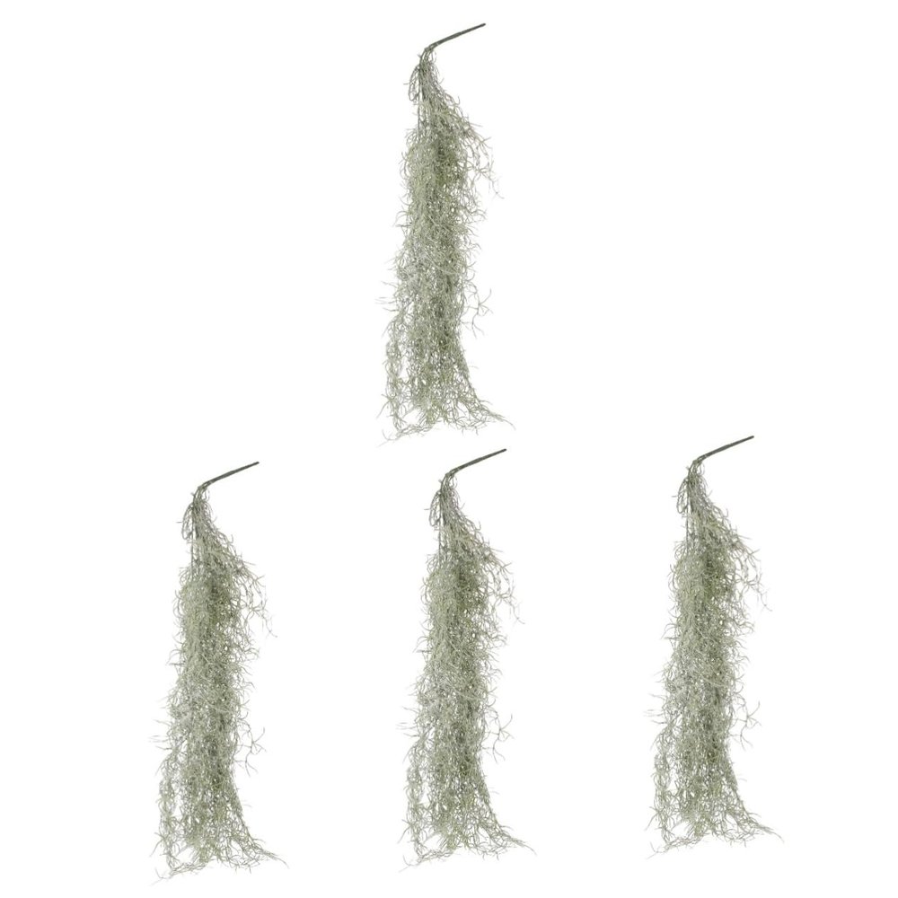Cabilock 4-Piece Artificial Hanging Vine Moss for Fairy Gardens and DIY Mini Landscapes