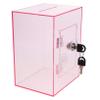 Acrylic Box with Lock for Letters and Envelopes, Pink, 1 Count view 1