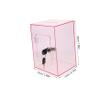 Acrylic Box with Lock for Letters and Envelopes, Pink, 1 Count view 2