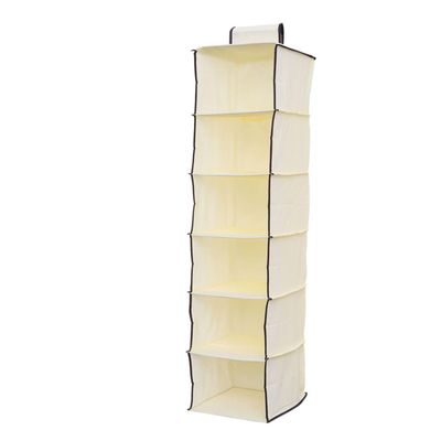 Amosfun 1-Piece 6-Hanging-Bag Handbag Closet Organizer, Beige