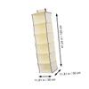 Amosfun 1-Piece 6-Hanging-Bag Handbag Closet Organizer, Beige view 2