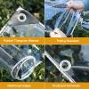 Transparent Garden Furniture Cover 8 x 11 m, Waterproof Tear-Resistant Tarp with Grommets view 4
