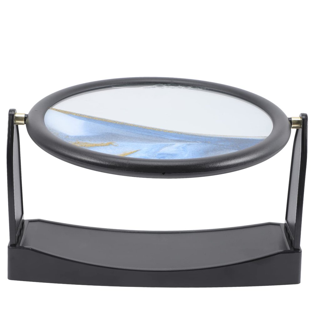 Vaguelly Movable Sand Art Decoration with Rotating Base, 250 x 60 x 250 mm, for Office
