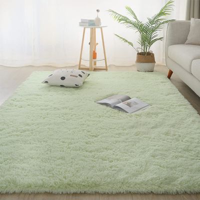 Jyswx Shaggy Area Rug for Living Room, Plush High-Pile, Washable, 200 x 280 cm, Green