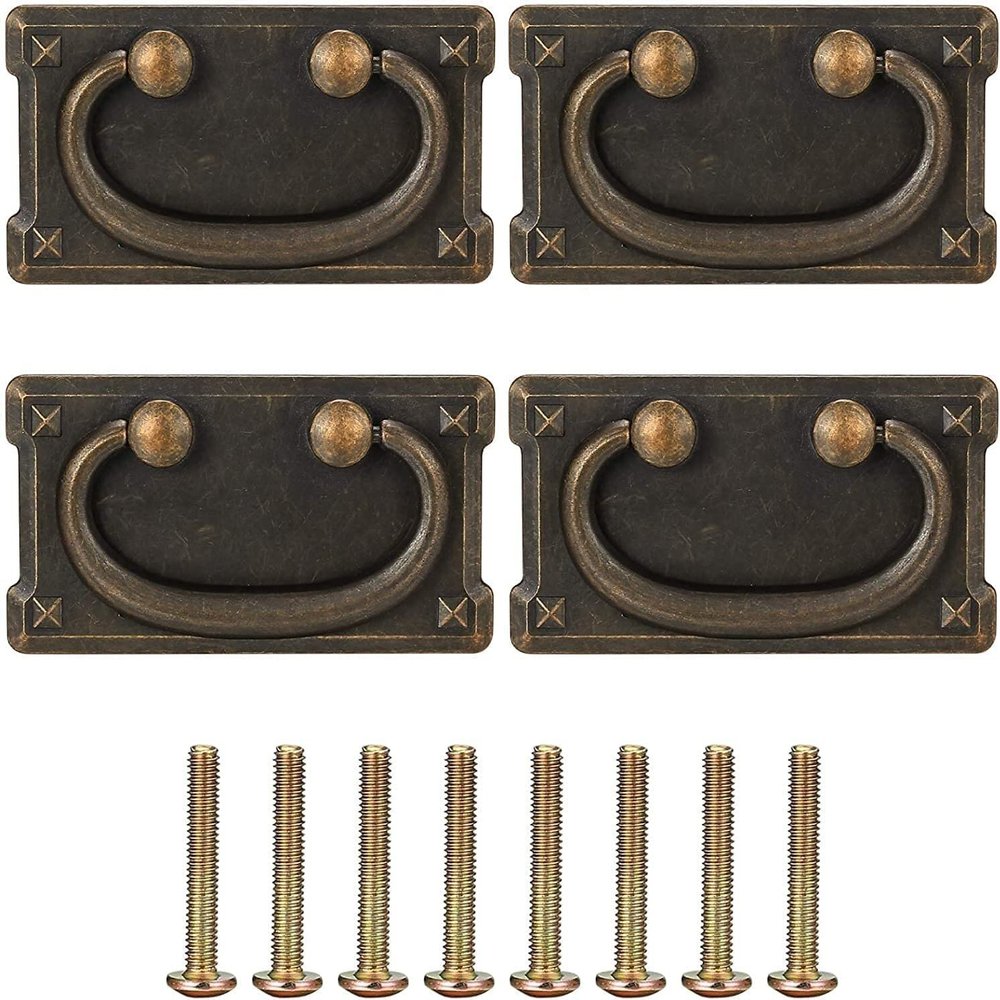 UDJKSHAL Vintage Cabinet Handles, 4-Piece Set