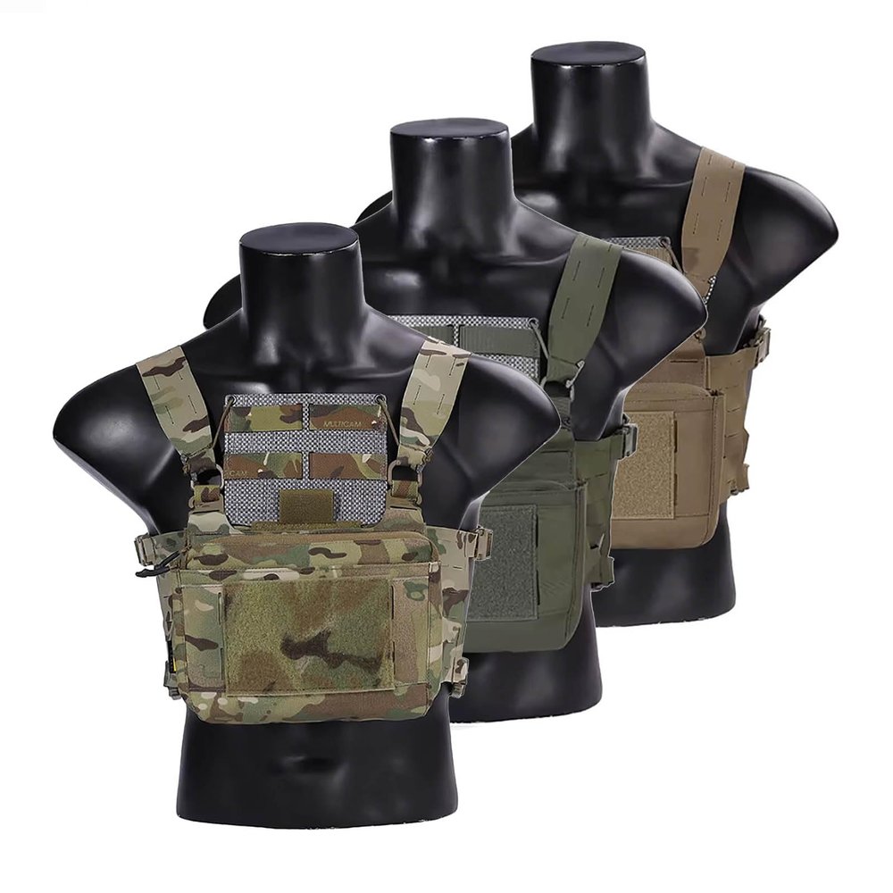 Elite Tribe Tactical FRO-Style Chest Rig Set with Magazine Pouch, Emerson (Coyote Brown)