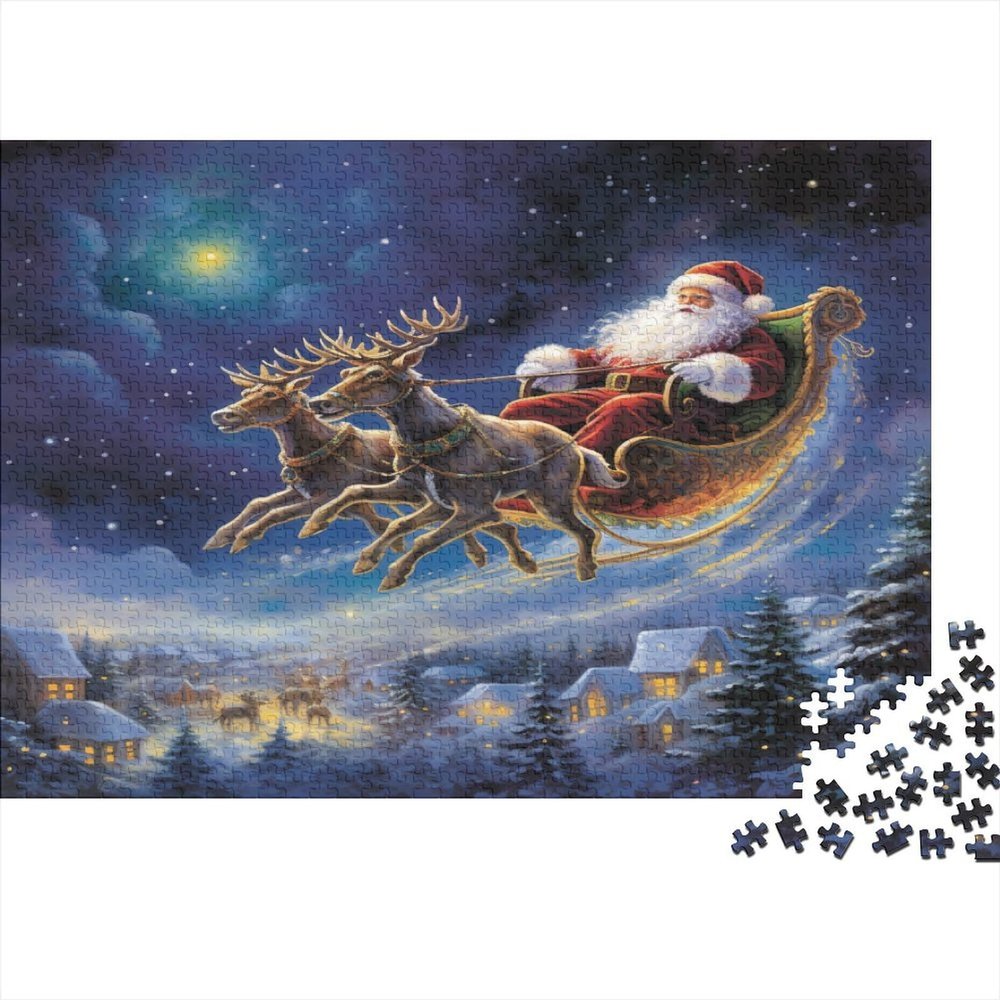 Elk 1000-Piece Puzzle for Adults and Teens with Poster, 75 x 50 cm