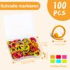 Tundi Stitch Markers, 100-Piece Metal Stitch Markers for Knitting view 2
