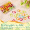 Tundi Stitch Markers, 100-Piece Metal Stitch Markers for Knitting view 3