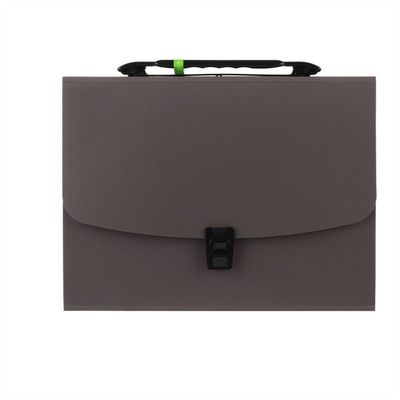 Portable A4 Accordion Folder with 13 Pockets, Document Storage Case for Office, Students, and School, Brown