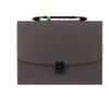 Portable A4 Accordion Folder with 13 Pockets, Document Storage Case for Office, Students, and School, Brown view 1
