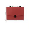 Portable A4 Accordion Folder with 13 Pockets, Document Storage Case for Office, Students, and School, Brown view 2