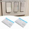 ECSiNG 6-Piece Light Switch Stickers, 21.6 x 14 cm, Transparent Black Text and Patterns view 2
