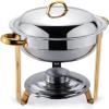 AFLEPCBRQ Round Stainless Steel Chafing Dish, 3.5 L view 1