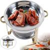 AFLEPCBRQ Round Stainless Steel Chafing Dish, 3.5 L view 2