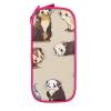 LRHCNZDCP Hairy Ferret Printed Pencil Case, Black and Pink view 2