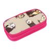LRHCNZDCP Hairy Ferret Printed Pencil Case, Black and Pink view 3