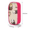 LRHCNZDCP Hairy Ferret Printed Pencil Case, Black and Pink view 4