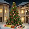 Glitter Star Christmas Tree Topper, Plastic, Gold view 3