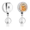 Retractable ID Badge Holder with Alligator Clip view 1