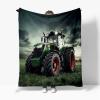 Generic Plush Throw Blanket, 100 x 150 cm, Soft Flannel, Tractor Design view 3