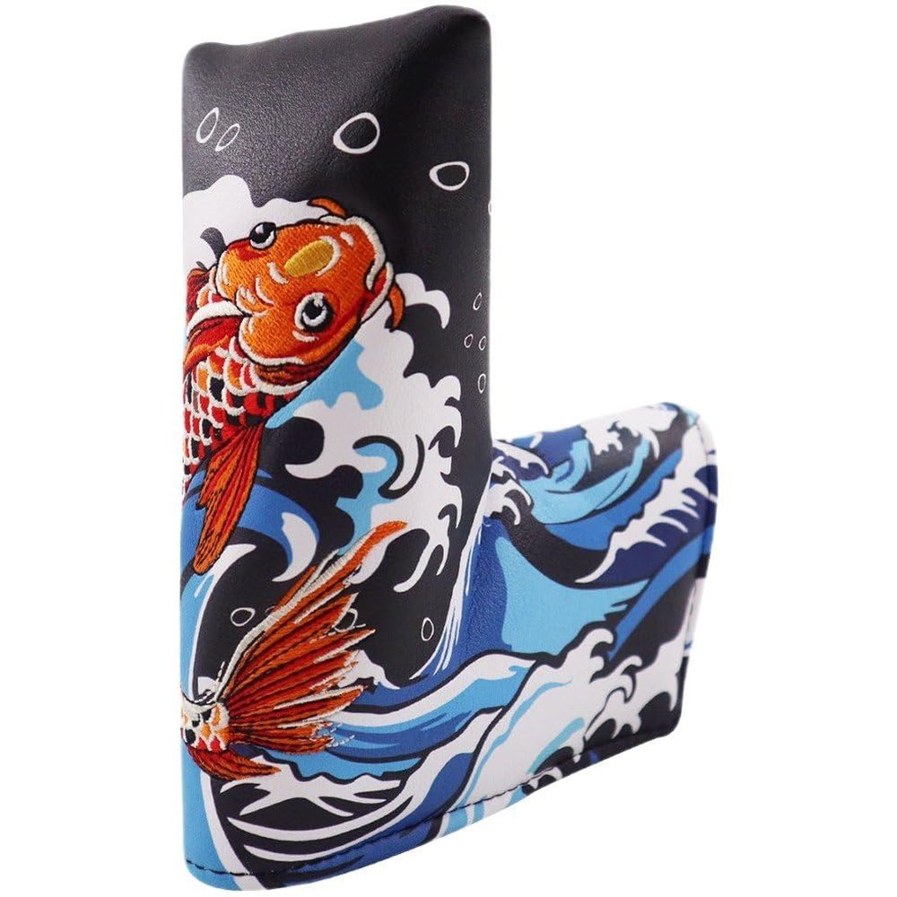 Zghhc Funny Golf Headcover with Embroidered Pattern, PU Leather, Waterproof