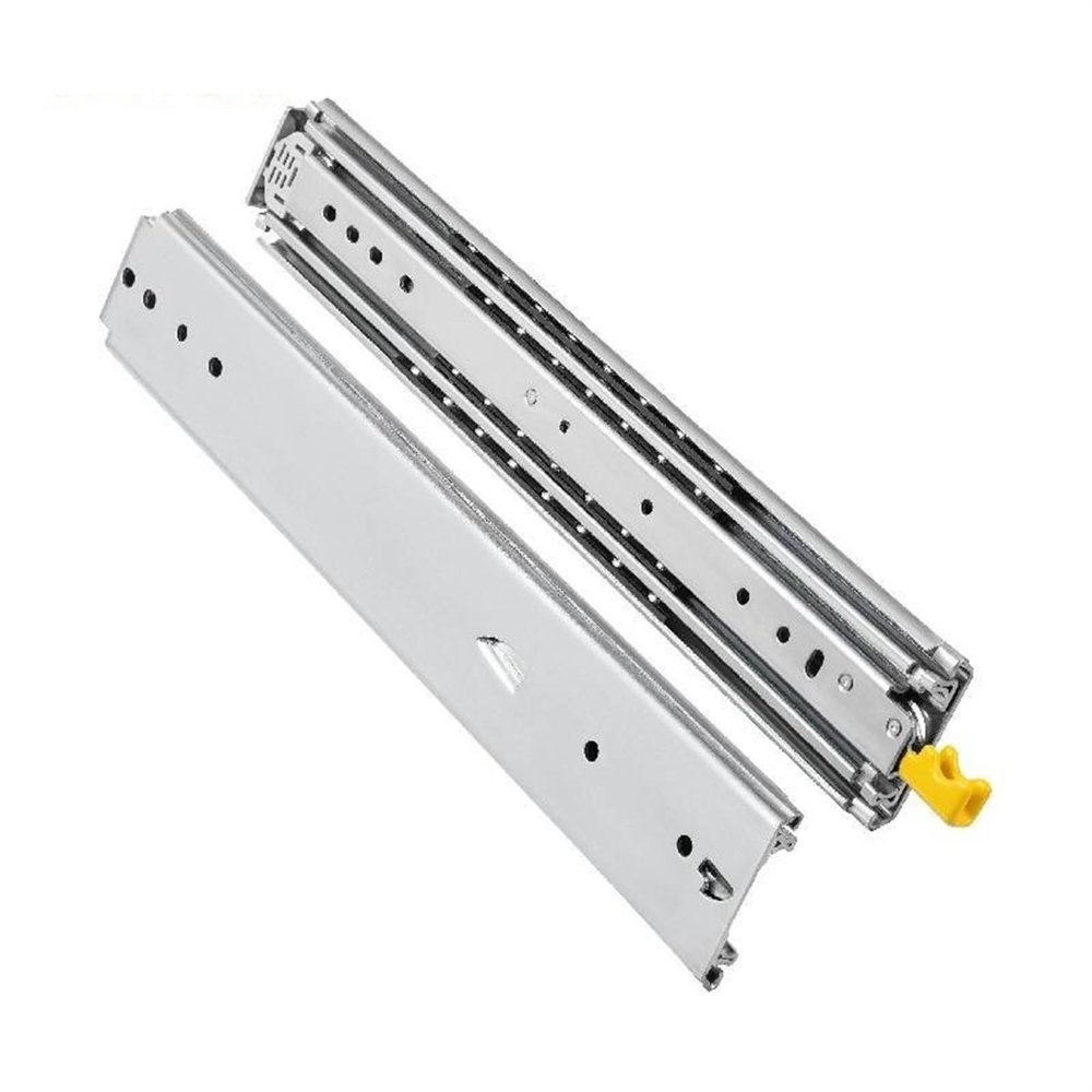 GSCLZ Locking Drawer Slides, 18"-60", 500 lb, 3-Fold Full-Extension Ball-Bearing Rails, 76 mm Wide (28 Inch)