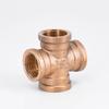 BIRXPMOS DN15 G 1/2" Female Cross 4-Way Brass Pipe Coupling Adapter Fitting view 3