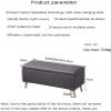 SYJKOO Storage Bench, Window Seat Bench, Bed Stool, Bedroom Bench, Sofa Stool, Entryway Bench, Modern Minimalist Bed-Sofa-Changing-Shoe Stool, Bedside Stool (Color: Gra view 2